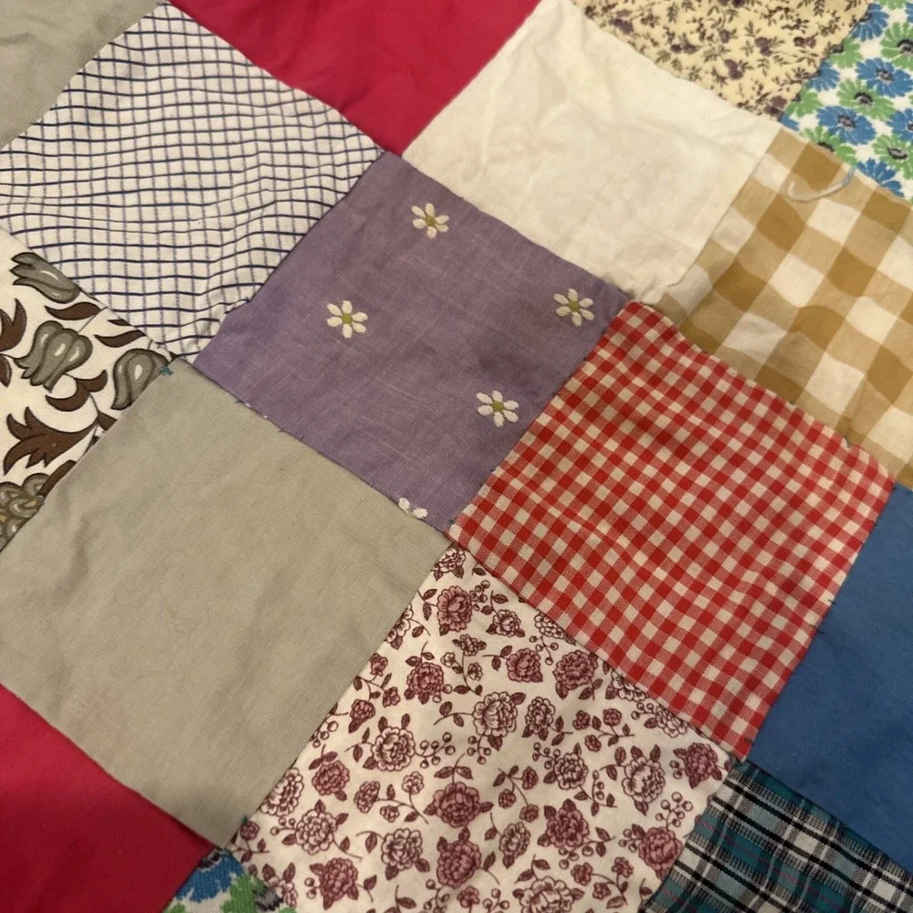 Vintage Patchwork Quilt For Toddler Bed With Patchwork Pillowcase‎